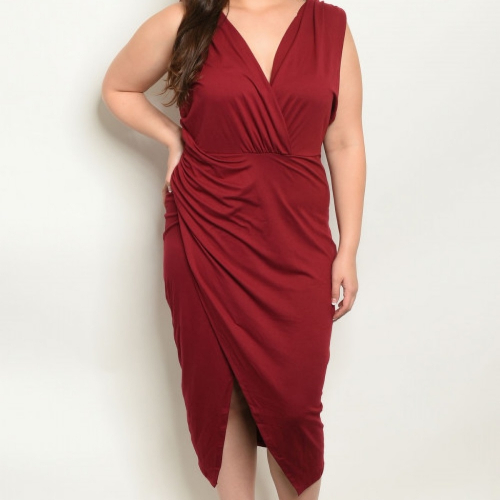 Burgandy Dress New Without Tags